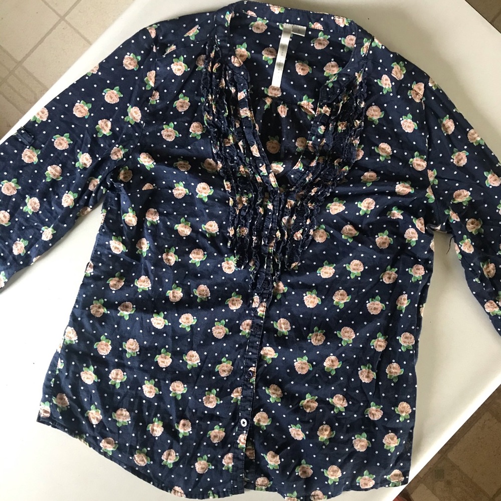 LC Lauren Conrad • Floral Print Blouse